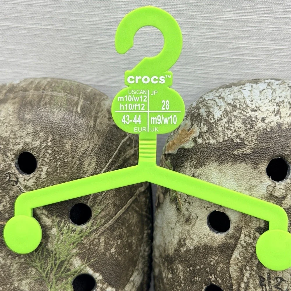 Crocs Realtree APX Men's 10 Fleece Lined Classic Clogs Camo Hunting New